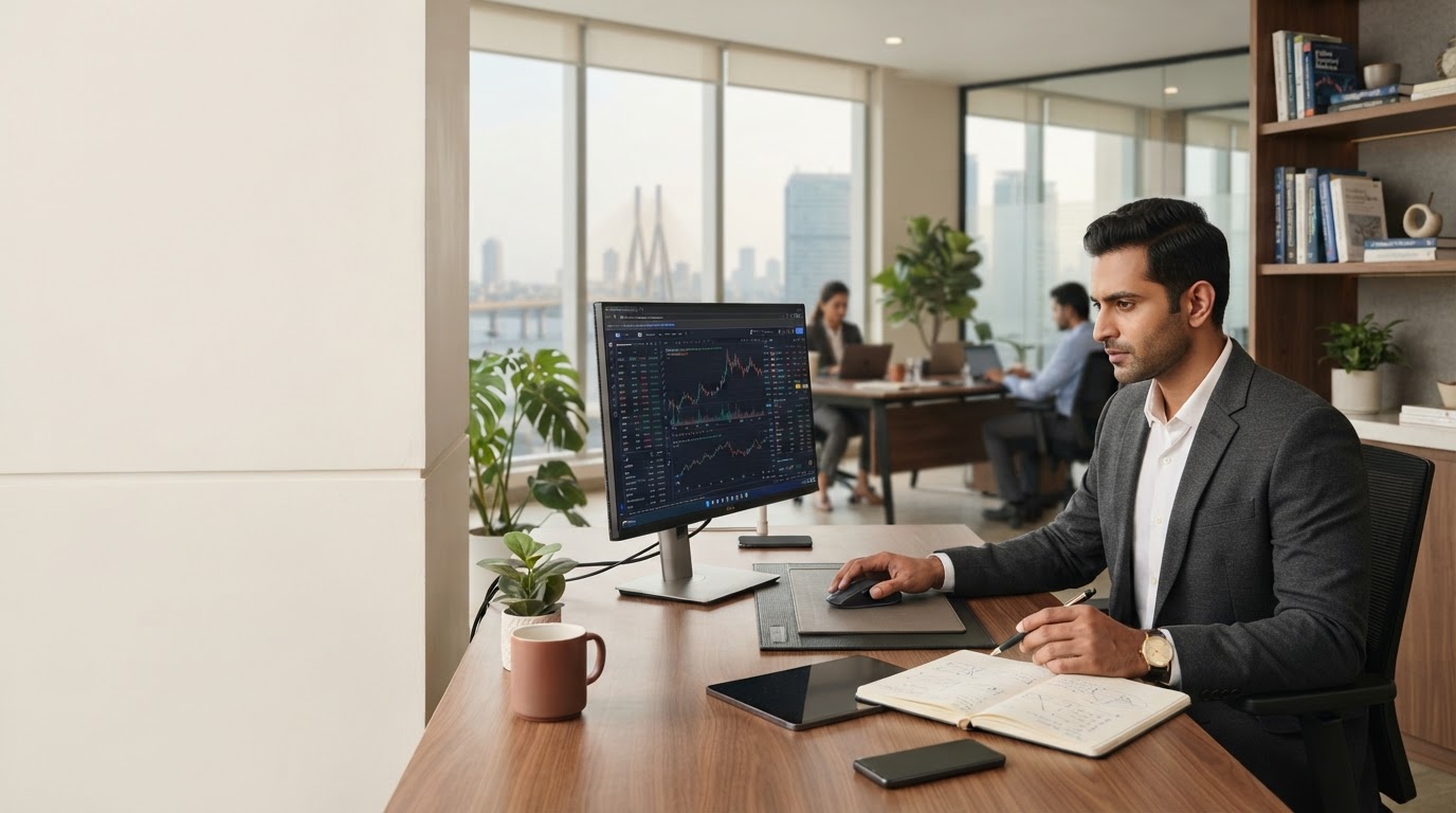 Share India AI-driven data analysis dashboard used for investment risk management